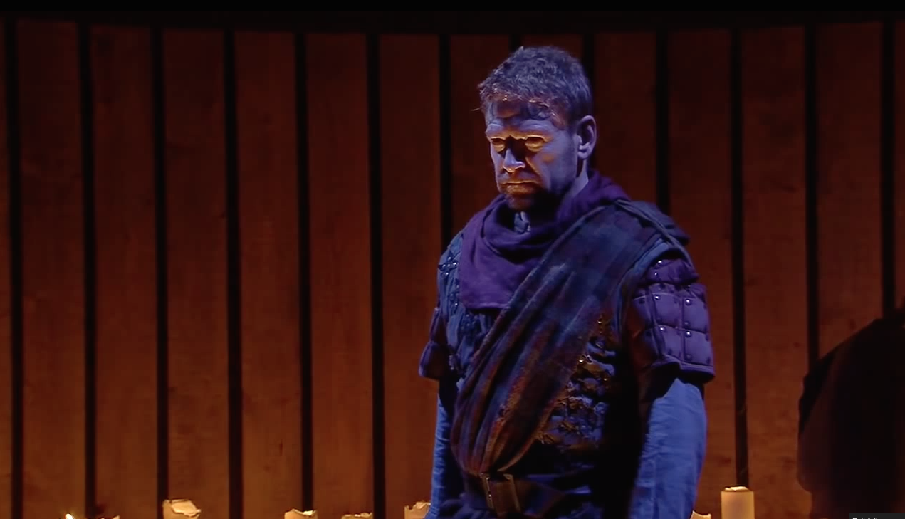 Kenneth Branagh in NT Live's Macbeth (2013). Screenshot.