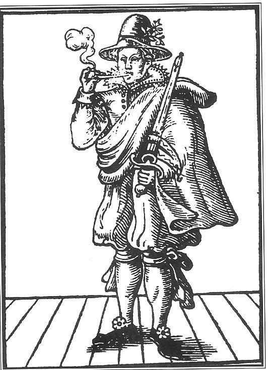 Image of Mary Frith from title page of The Roaring Girl