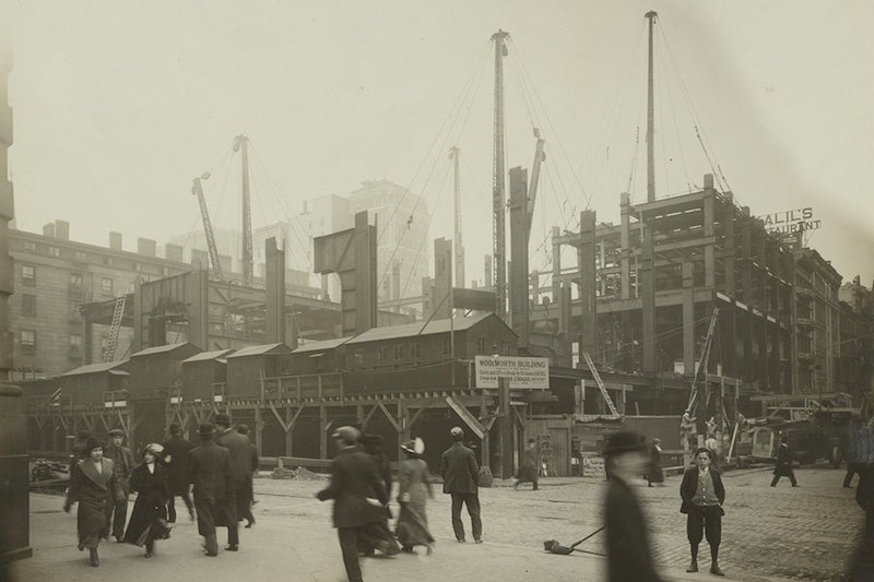 Woolworth building construction