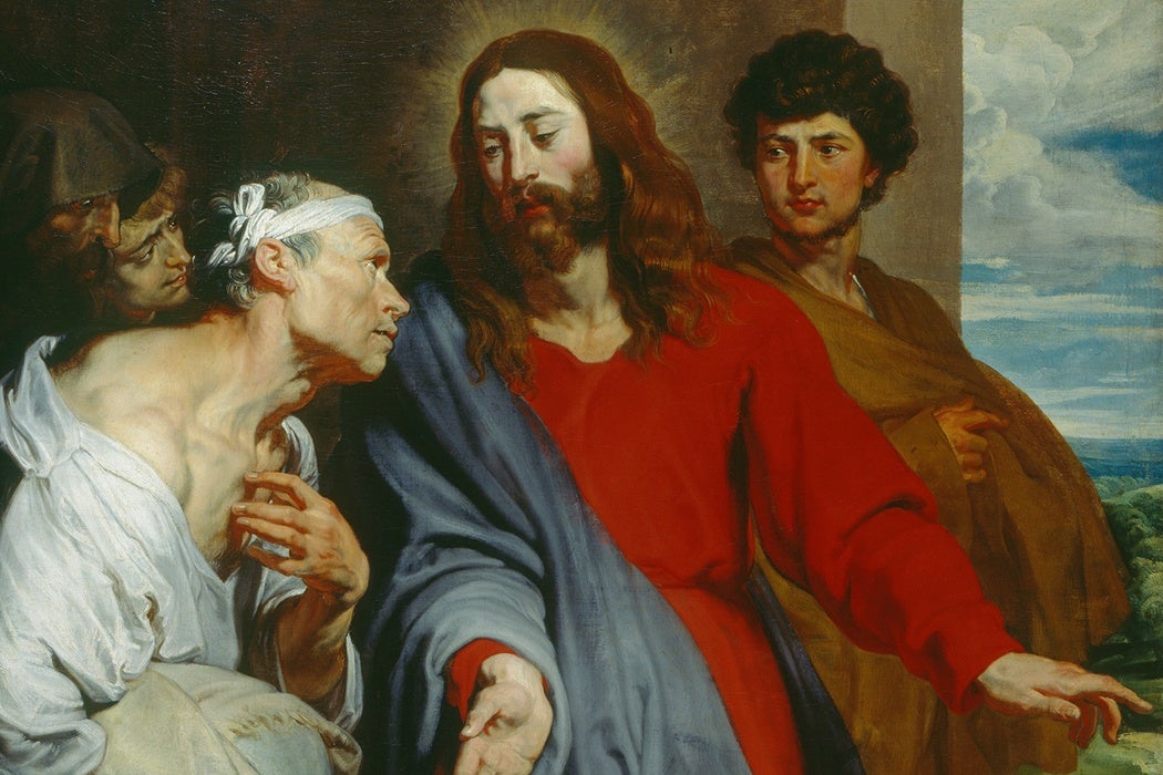 Christ healing the paralytic, by Anthony van Dyck (c. 1619)