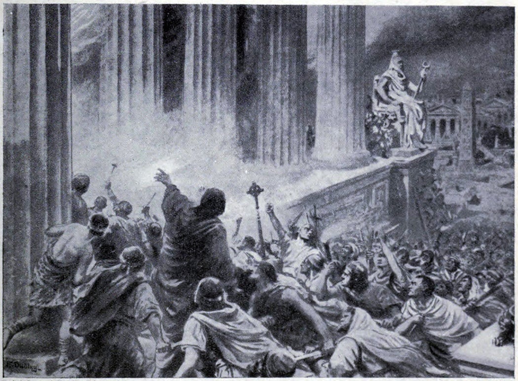 The Burning of the Library at Alexandria in 391 AD