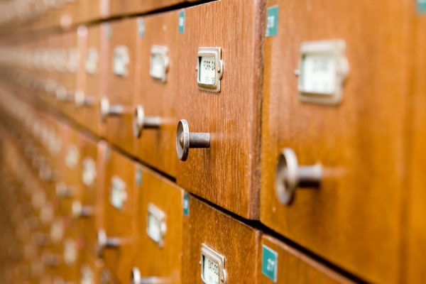 Card catalogue drawers