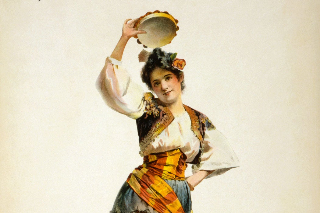 Illustrated imagining of Bizet's character, Carmen