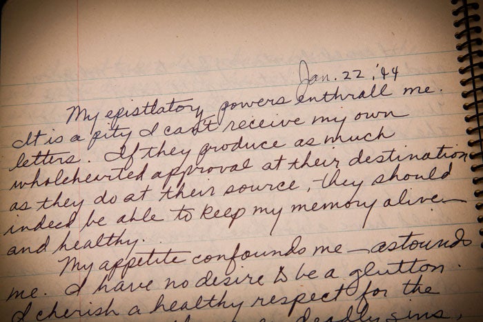 A letter written in 1944 by Flannery O'Connor