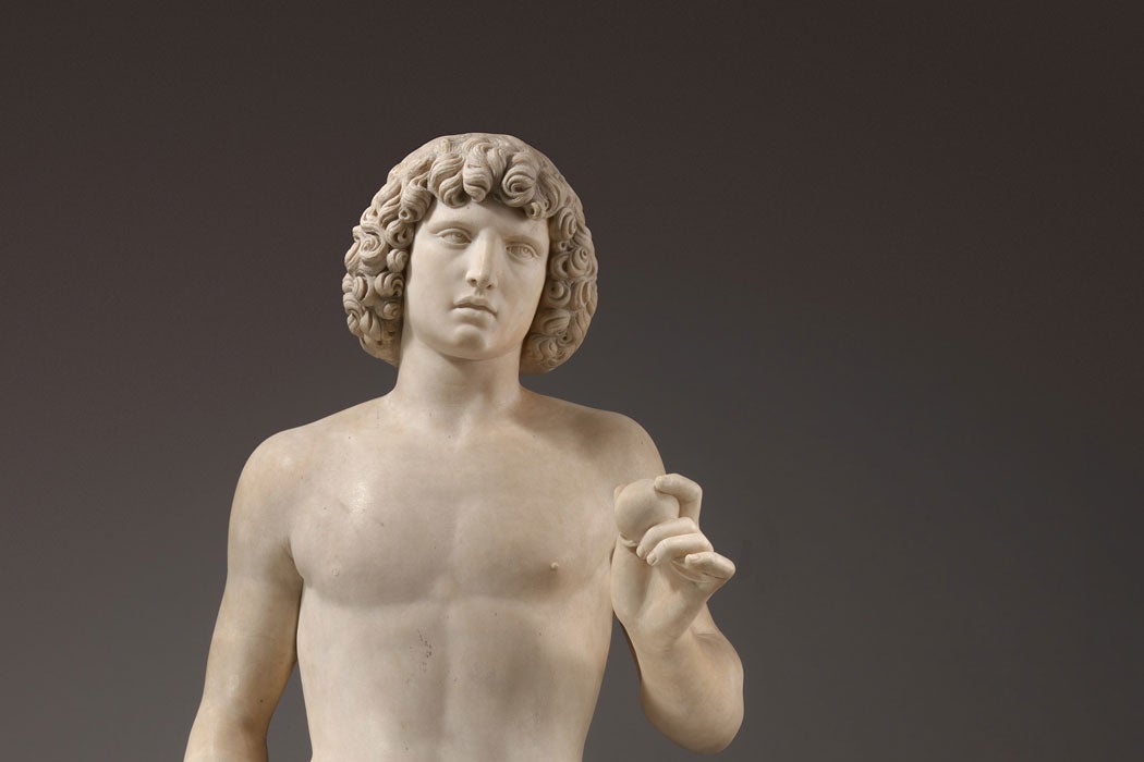 The head and torso of the Adam sculpture by Tullio Lombardo