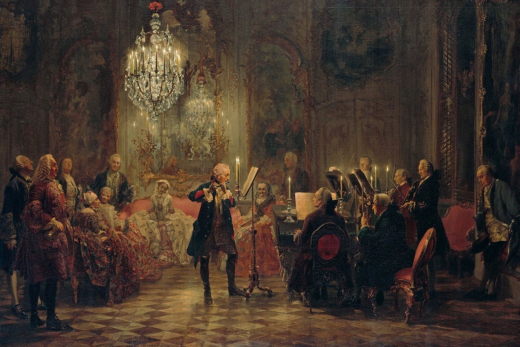 Painting: Concert with Frederick the Great in Sanssouci by Adolph Menzel