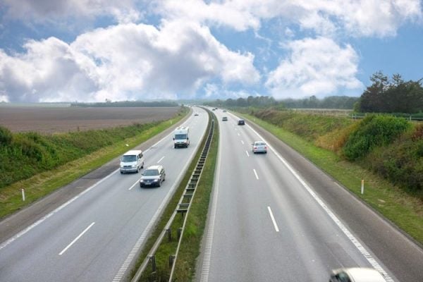 Four lane highway in Nebraska