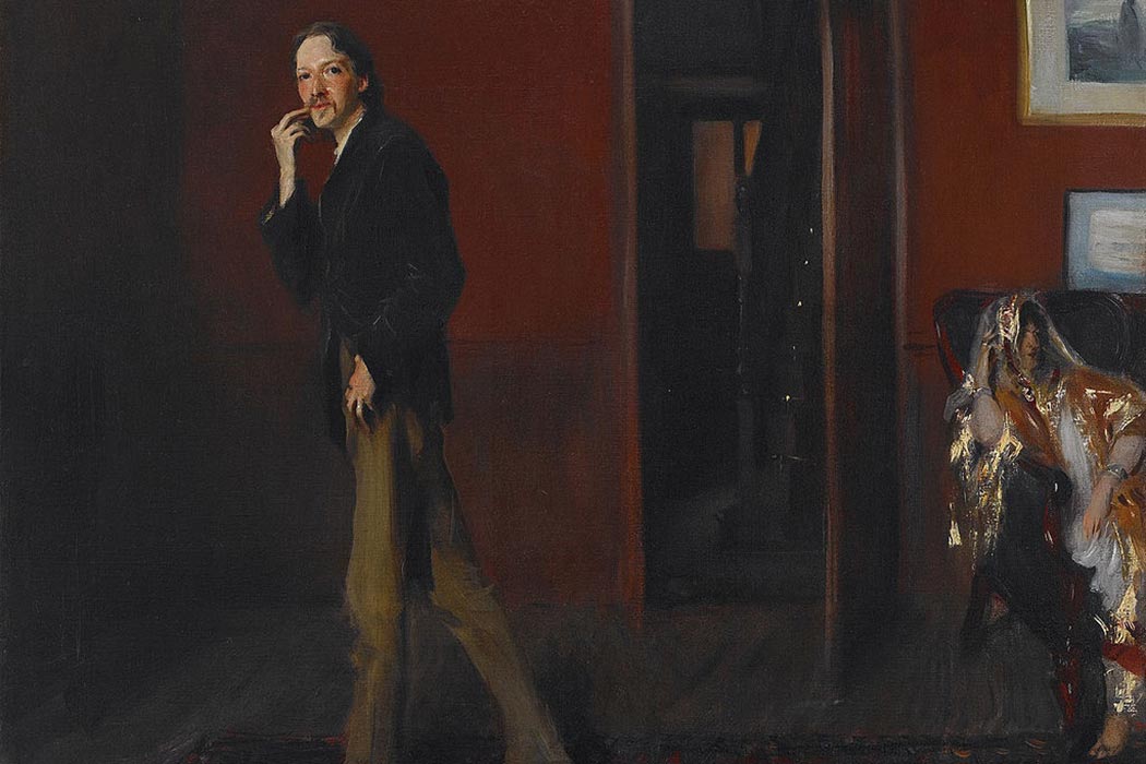 Robert Louis Stevenson and His Wife, an oil painting, by John Singer Sargent from 1885