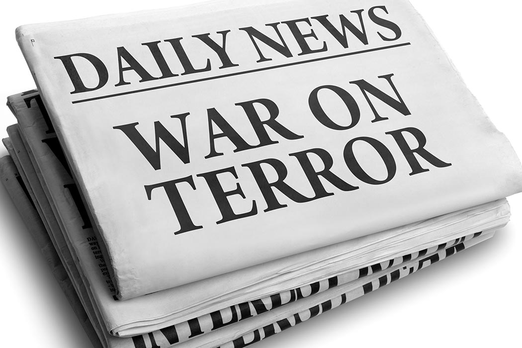 Daily News headline reads, "War on Terror"
