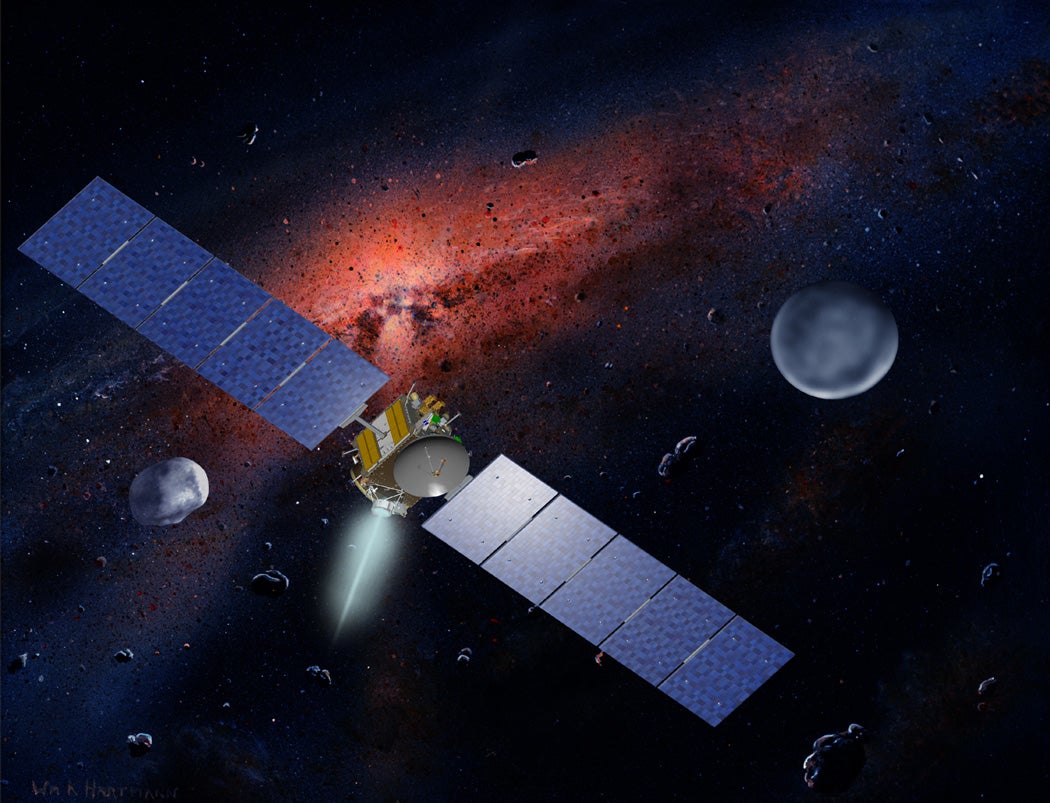 Illustration of Dawn spacecraft in space