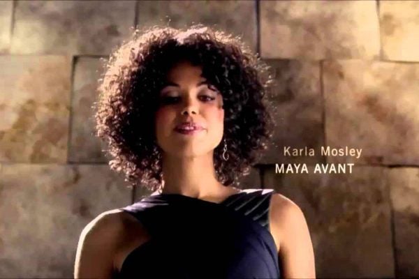 Karla Mosley credited as Maya Avant, her character on The Bold and the Beautiful