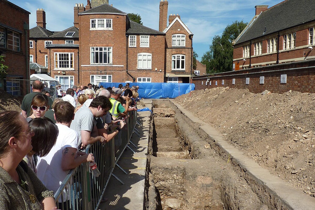 Archaeological dig at Greyfriars, Leicester, Sept 8th 2012.