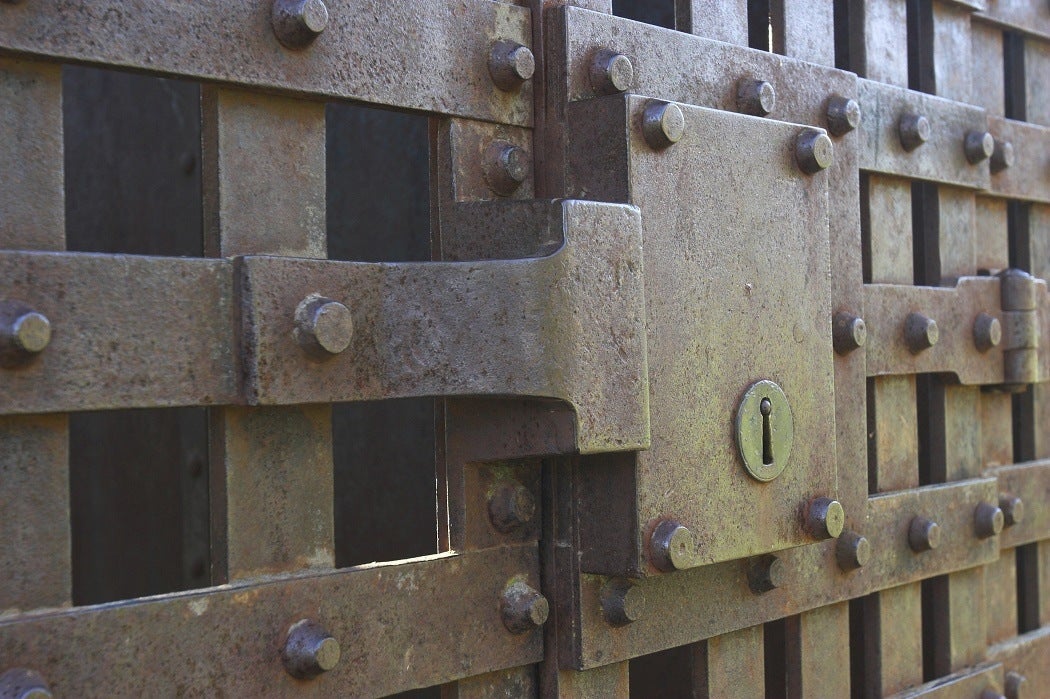 An older prison door lock