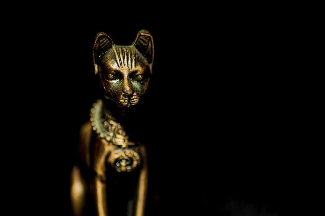 Ancient Egyptian statue of a cat