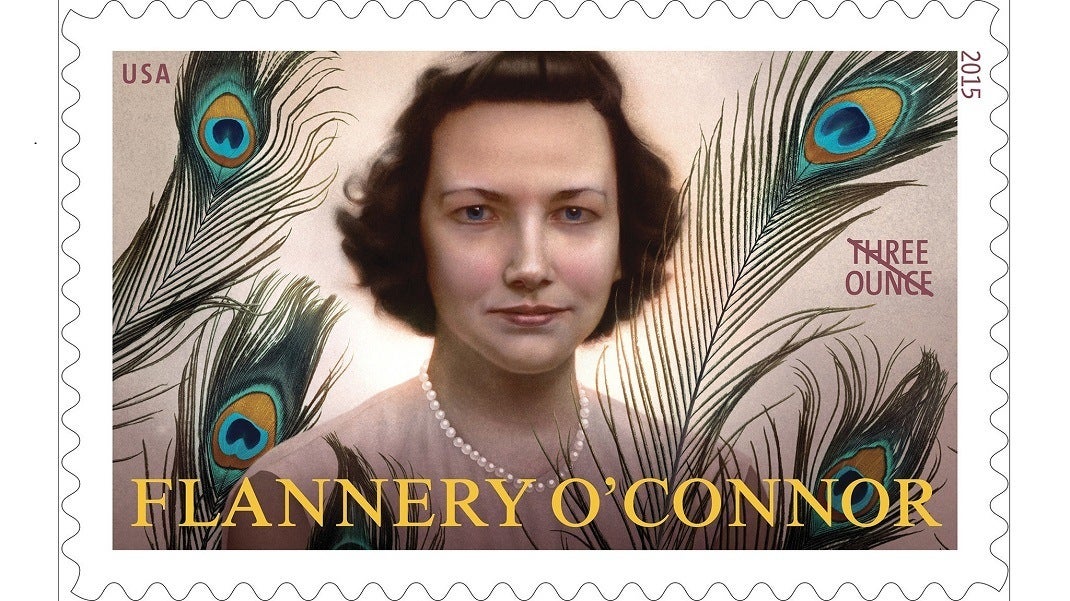 Stamp commemorating Flannery O'Connor
