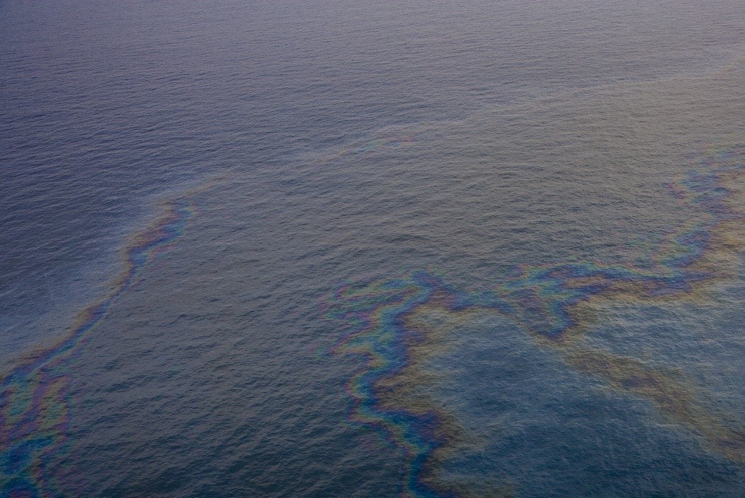 Oil spill in the ocean