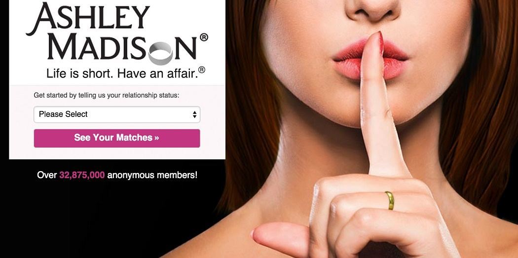 The Ashley Madison website sign-up window