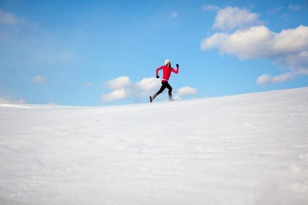 Runner participating in Antarctic Ice Maraton