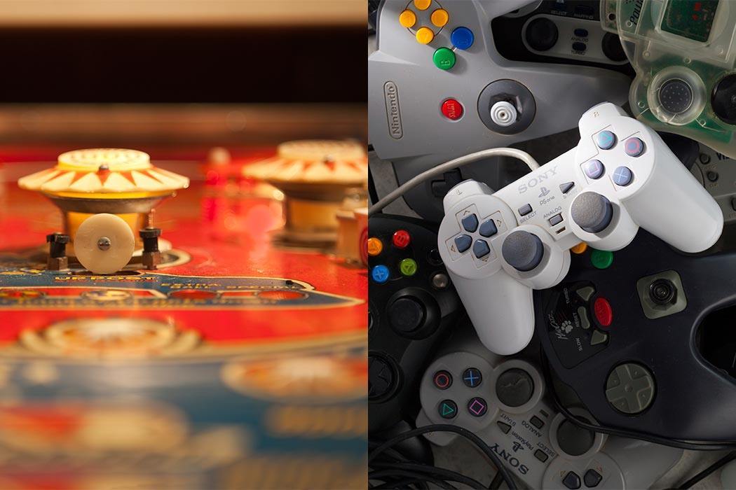 Left: Pinball. Right: Game Controllers