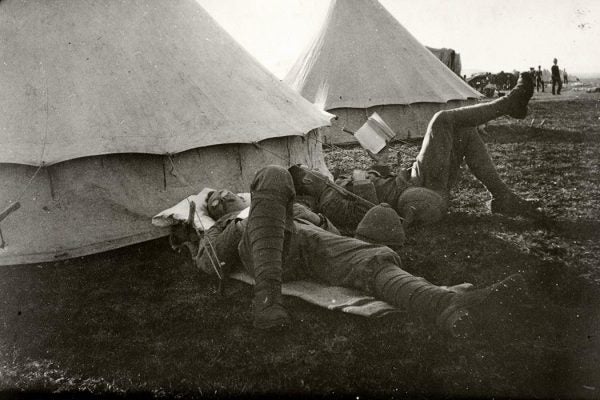 Soldiers relaxing