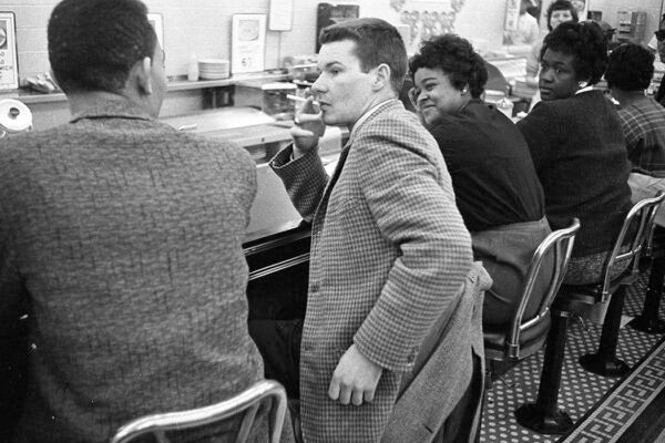 Civil Rights protesters and Woolworth's Sit-In, Durham, NC, February 10, 1960