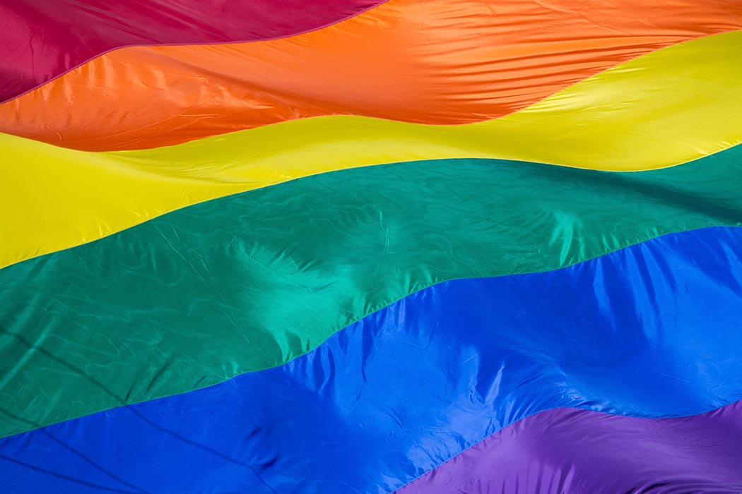 A rainbow flag