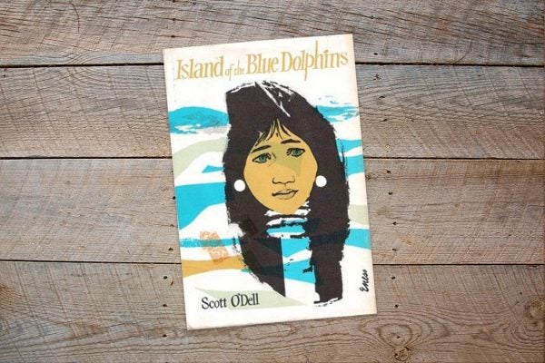 Island of the Blue Dolphins written by Scott O'Dell.