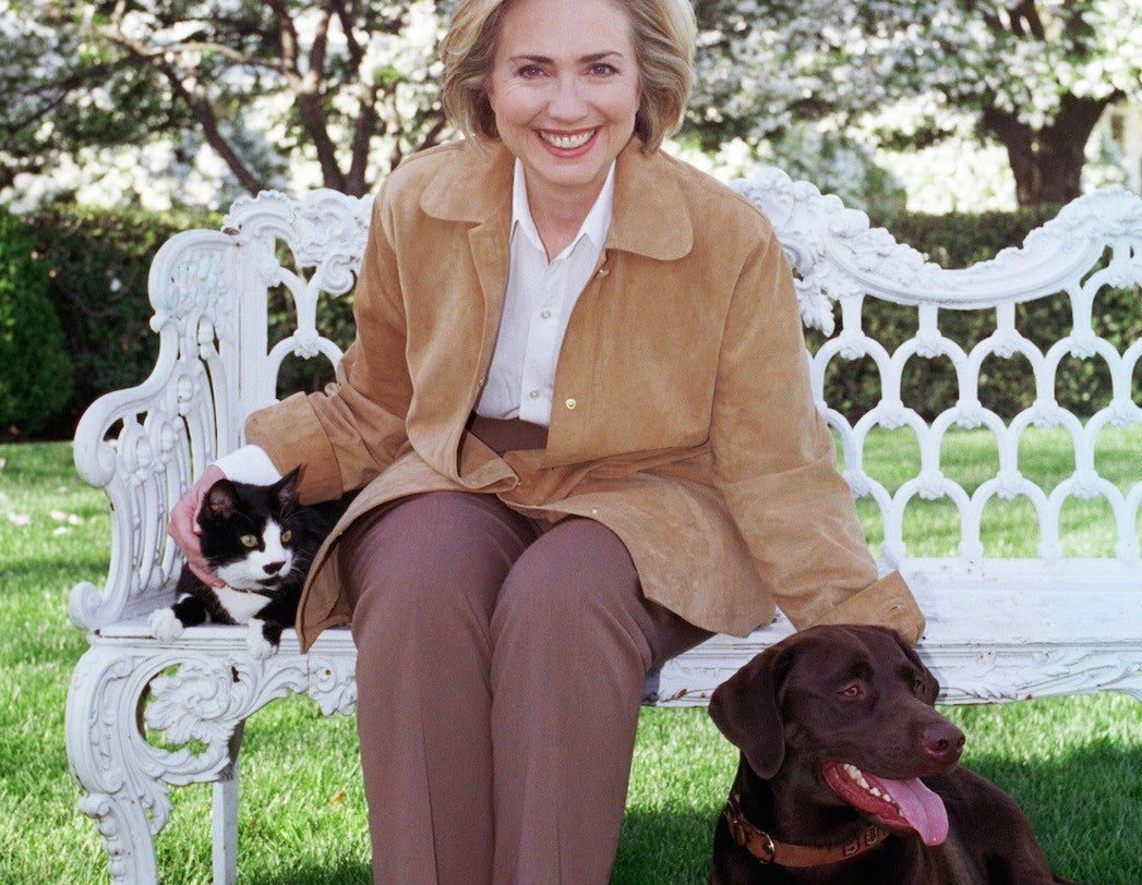 Hilary Clinton with Buddy