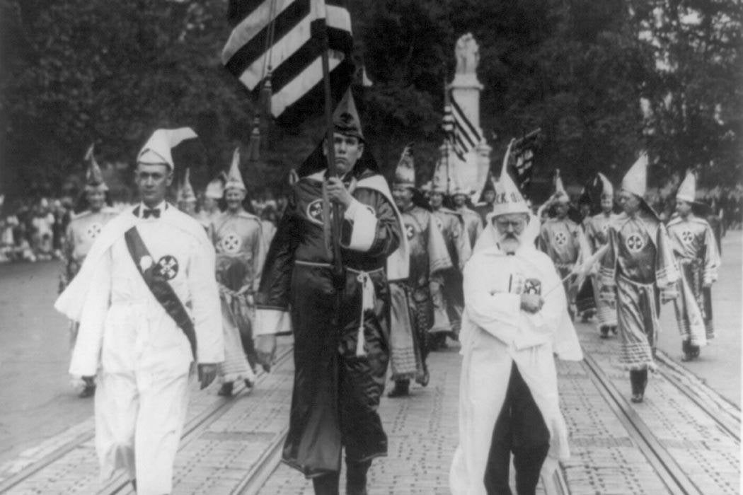 Leading the Klu Klux Klan parade which was held in Washington, D.C.