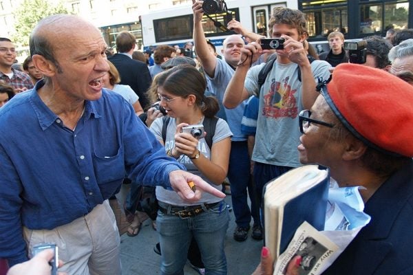 Anger during protest David Shankbone Interrupting