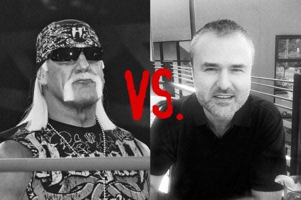 Hulk Hogan (left) and Nick Denton (right)