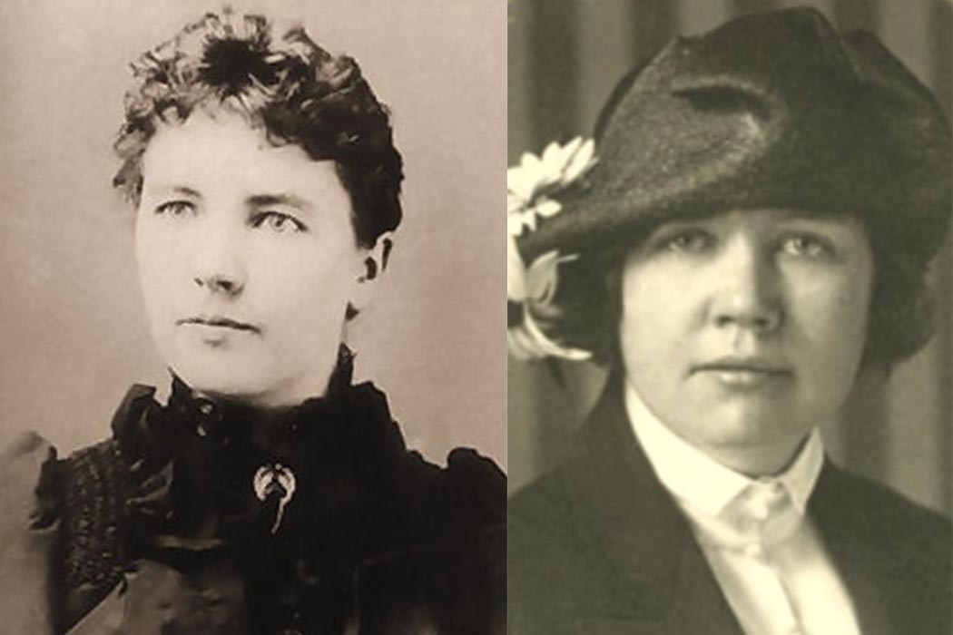 Left: Laura Ingalls Wilder, circa 1885 Right: Rose Wilder Lane, journalist and writer