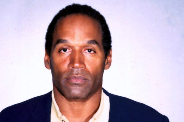 The booking mug for O.J. Simpson, taken Friday, June 17, 1994.