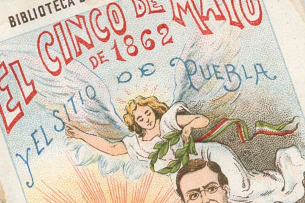 1901 poster for Cinco de Mayo: "May 5, 1862 and the siege of Puebla"