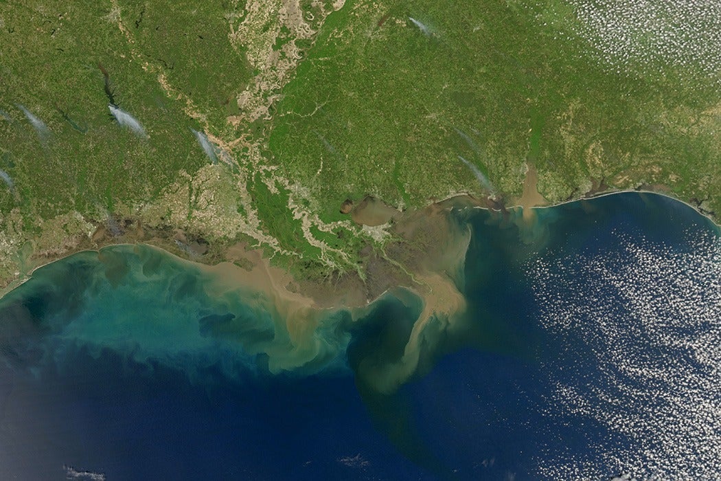 Aerial view of the Gulf of Mexico