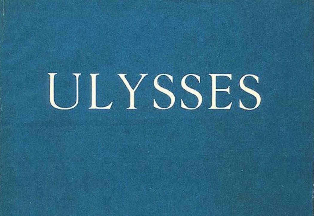 The word Ulysses in white on a blue background