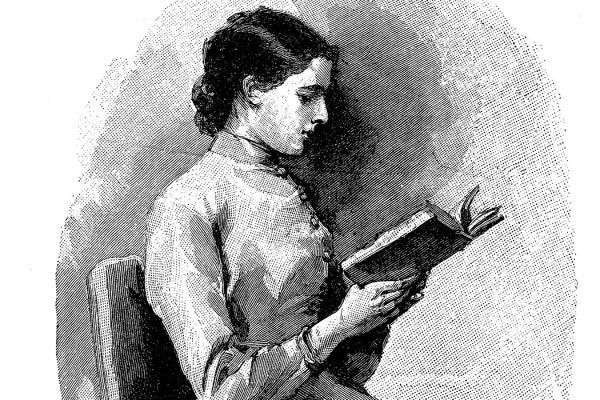Victorian woman reading