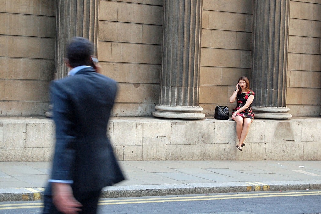 Woman at Bank of England