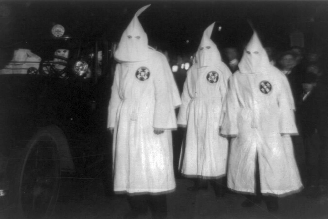 KKK members parade in Virginia, 1922