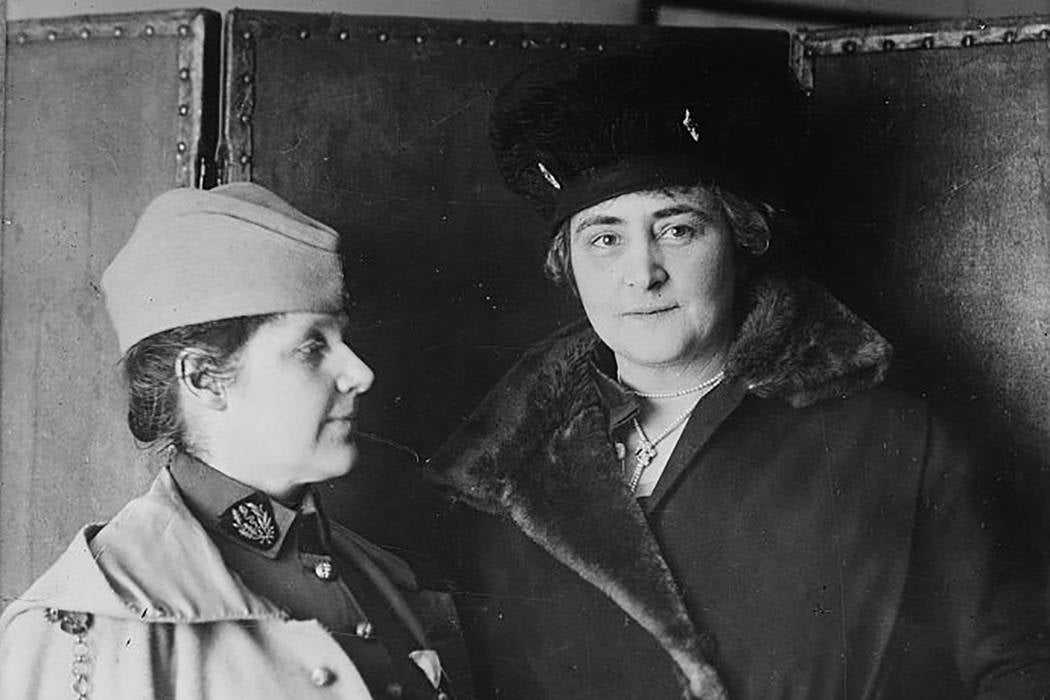 Rosalie Slaughter Morton and Anne Morgan, an American philanthropist, in 1918