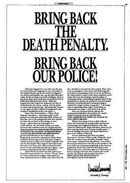 Trump death penalty ad
