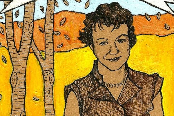 Illustration of Flannery O'Connor