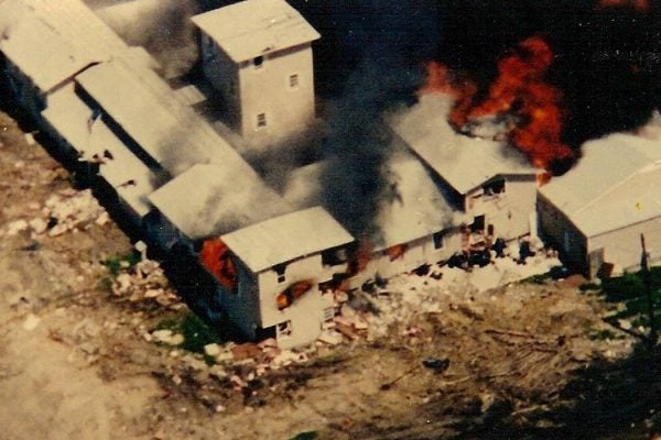 Waco compound in flames