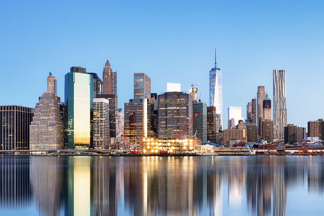 Woman And New York Skyline