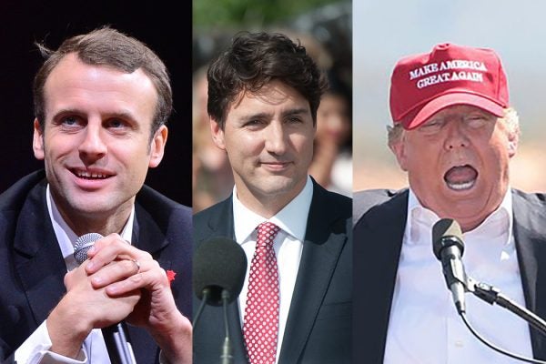 Macron, Trudeau, Trump