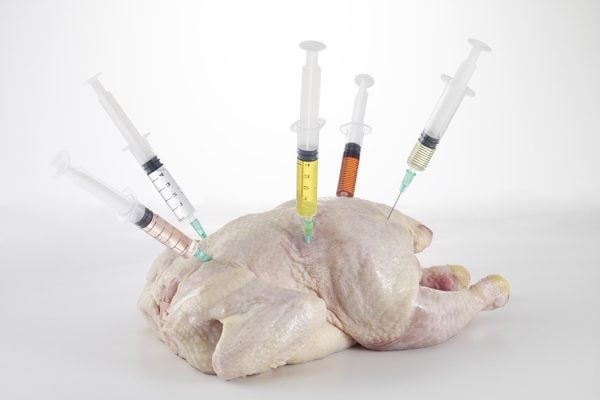 injection on raw chicken