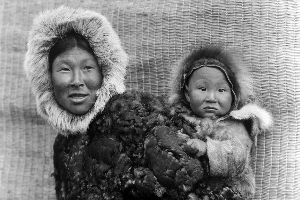 Alaskan woman and child