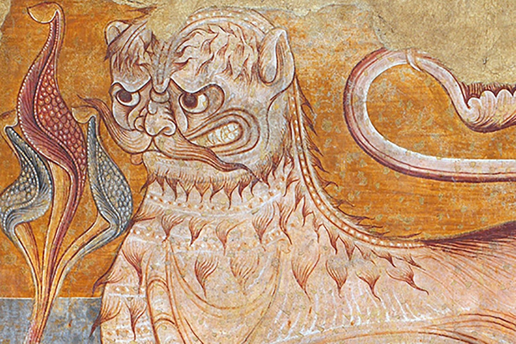 Spanish mosaic depicting a lion