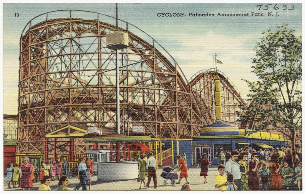 Rollercoaster postcard