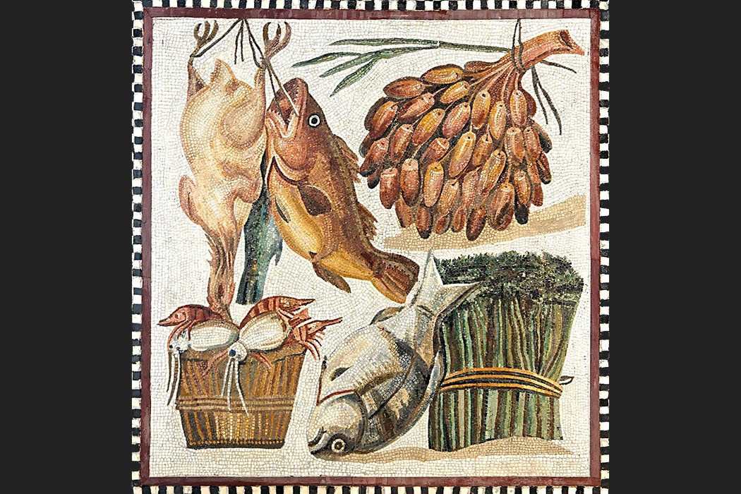 Roman food mosaic